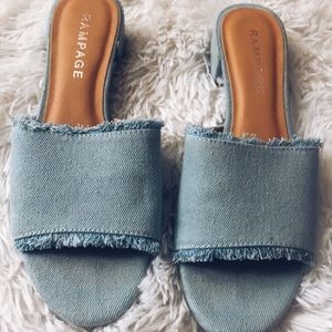Denim Slip on Sandals
